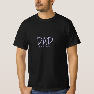 Date personnalisée Papa (Fête des pères) T-shirt