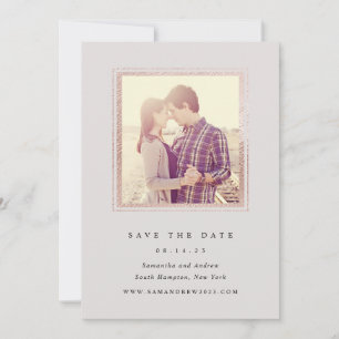 Date Photo de mariage à encadrer gris et or Save The Da