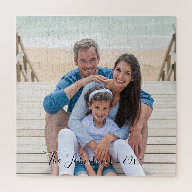 Dated Keepsake Add Your Family Photo Jigsaw Puzzle (Vertical)