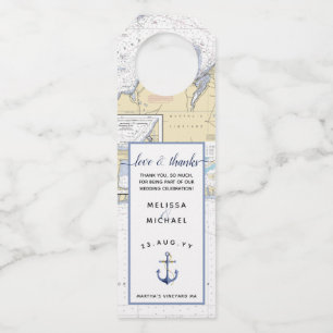 Dated Love Thanks with Personalized Note + Anchor Bottle Tag