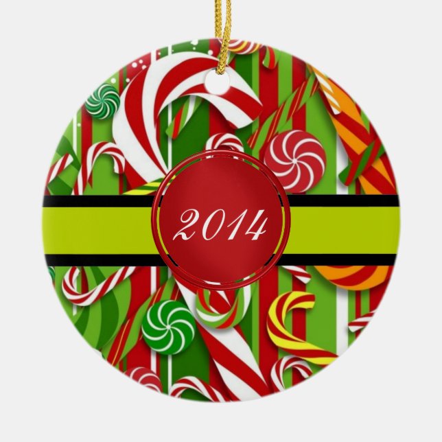 Dated Photo Christmas Ornament Template (Front)