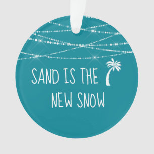 Dated Teal Holidays First Christmas in Florida Ornament