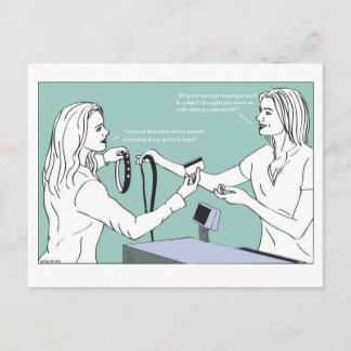 Dating a werewolf Postcard