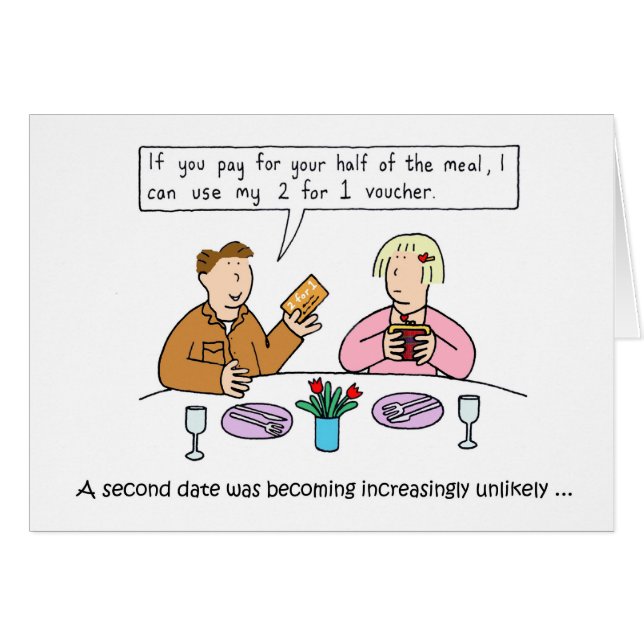 Dating humour  Meal for Two. (Front Horizontal)
