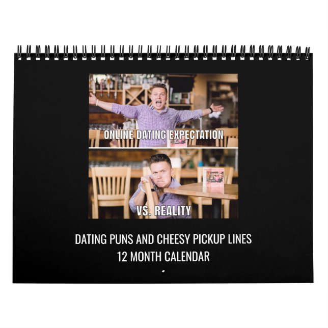 Dating Puns & Cheesy Pickup Lines 12 mo Calendar (Cover)