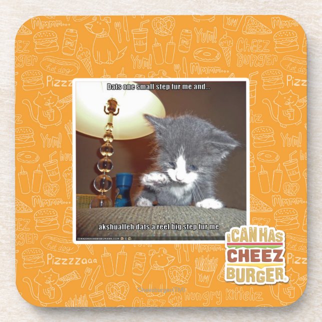 Dats one small step fur me coaster (Front)