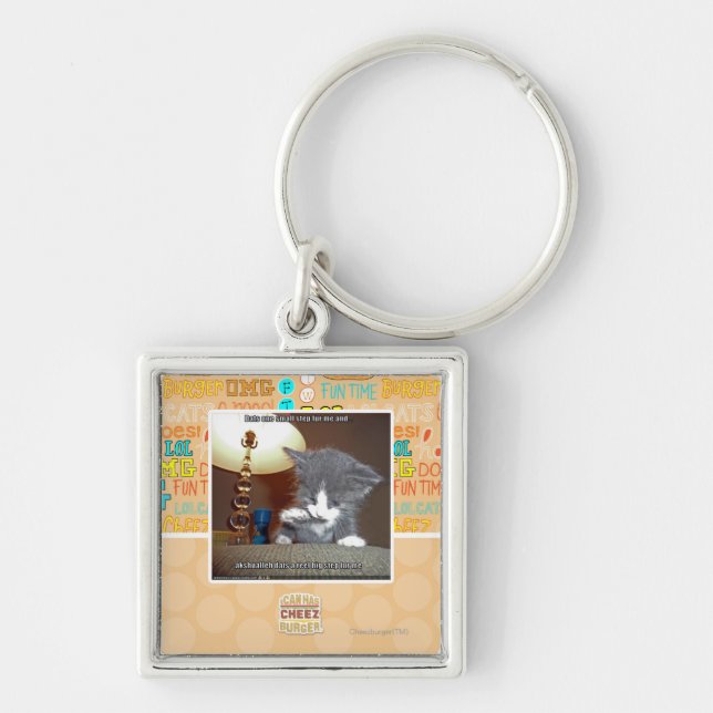 Dats one small step fur me keychain (Front)