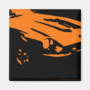Datsun 240Z Detail, Orange on dark Magnet