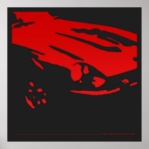 Datsun 240Z Detail - Red poster