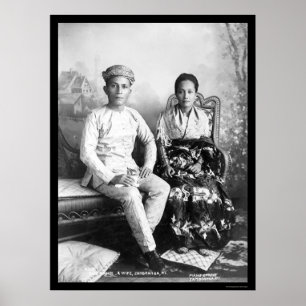 Datto Mandi and His Wife in the Philippines 1903 Poster
