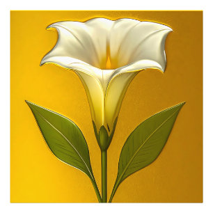 Datura (Stechapfel) – Botanischer Metall Kontrast Photo Print