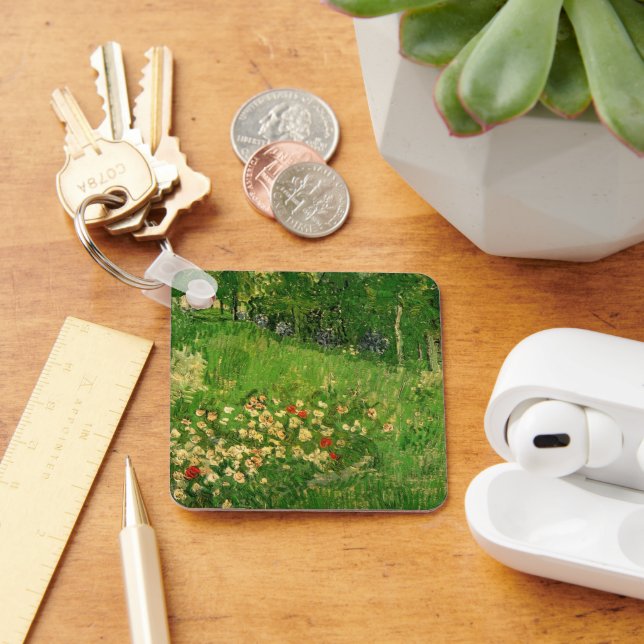 Daubigny's Garden by Vincent van Gogh, Le Jardin Keychain (Desk)