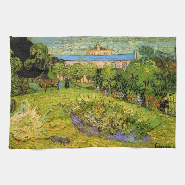 Daubigny's Garden by Vincent van Gogh, Le Jardin Kitchen Towel (Horizontal)