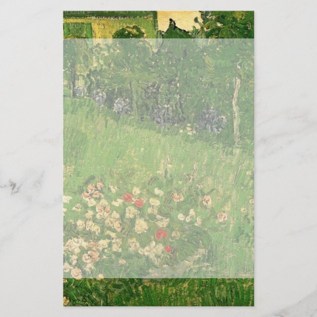 Daubigny's Garden by Vincent van Gogh, Le Jardin Stationery (Front)