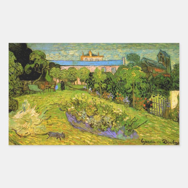 Daubigny's Garden by Vincent van Gogh, Le Jardin Sticker (Front)