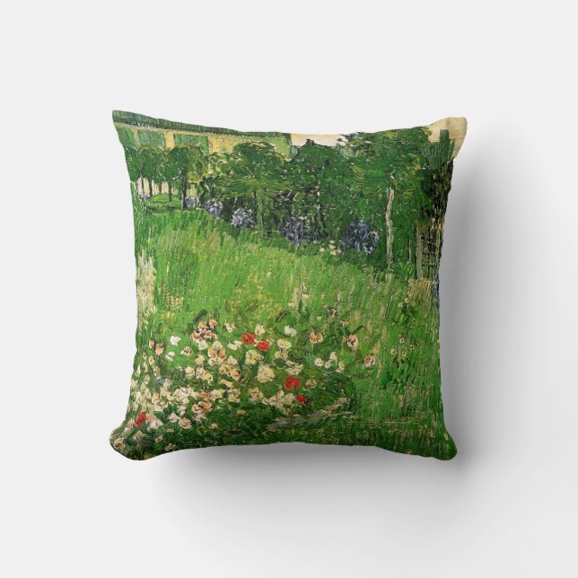 Daubigny's Garden by Vincent van Gogh Throw Pillow (Front)