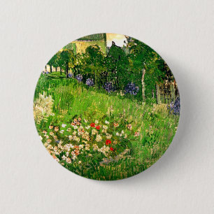 Daubigny's Garden Van Gogh Fine Art 2 Inch Round Button