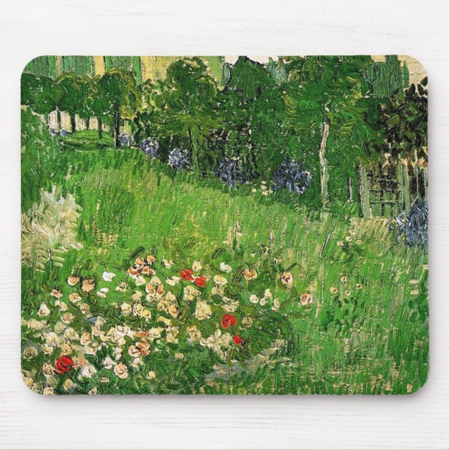 Daubigny's Garden. Vincent van Gogh. beautiful Mouse Pad (Front)