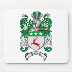 DAUGHERTY FAMILY CREST -  DAUGHERTY COAT OF ARMS MOUSE PAD