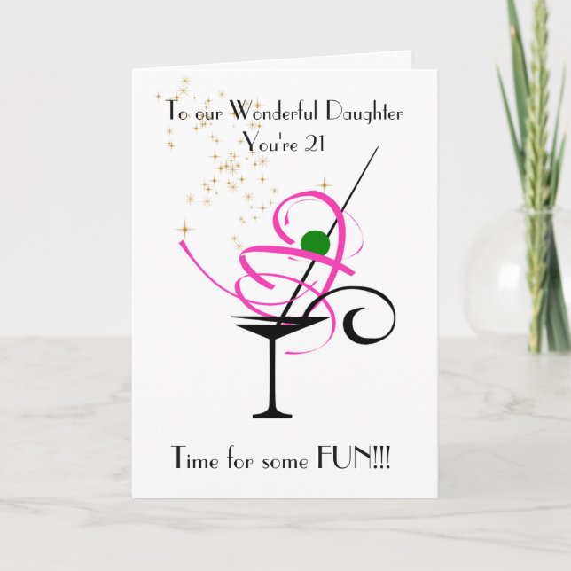 DAUGHTER 21ST BIRTHDAY CARD (Front)