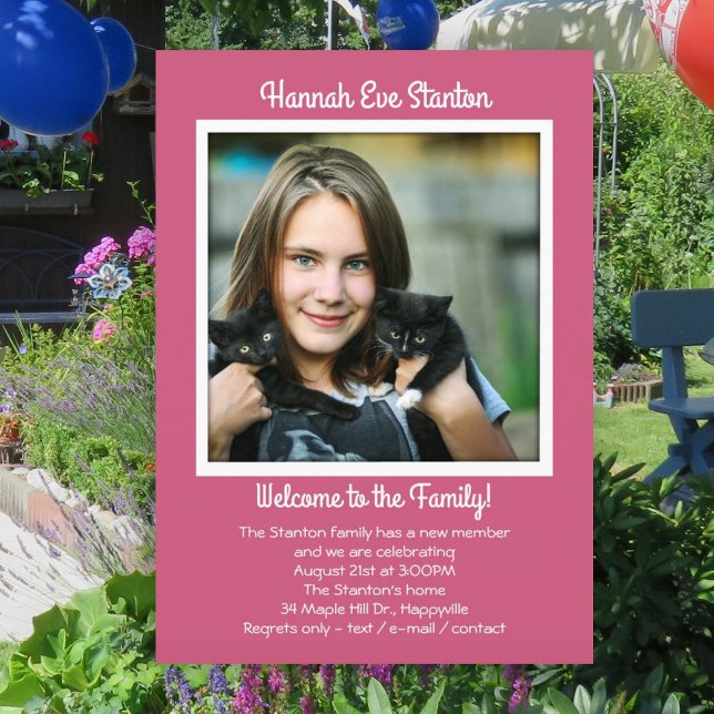 Daughter Adoption Photo Party Invitation  (Creator Uploaded)