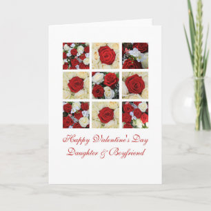 Daughter and Boyfriend Happy Valentine's Day Roses Holiday Card