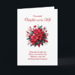 Daughter and her Wife Christmas Poinsettias  Holiday Card<br><div class="desc">A Christmas card for your daughter and her wife. A bouquet of lush poinsettias decorates the card, their petals vivid and inviting. Inside, a heartfelt verse wishes warmth and joy for the season, embracing the spirit of Christmas with beauty and love. A beautiful and elegant way to send Christmas greetings....</div>