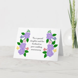 Daughter And Husband Wedding Anniversary Card