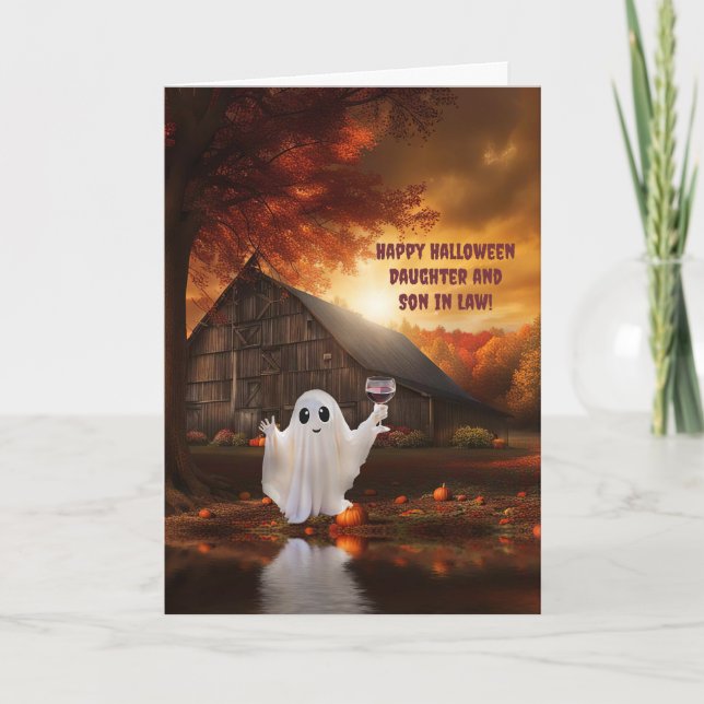 Daughter and Son in Law Funny Halloween Card (Front)