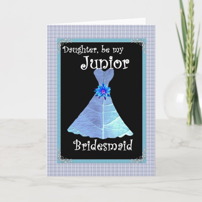DAUGHTER  Be My Junior Bridesmaid Invite (Front)