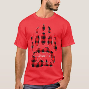 Daughter Bear Red Plaid Buffalo Daughter Matching T-Shirt