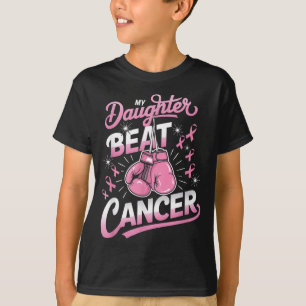 Daughter Beat Cancer Suprt Breast Cancer Awareness T-Shirt