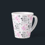 Daughter  Birthday Calligraphy Custom Name  Modern Latte Mug<br><div class="desc">This modern birthday design is created for a daughter and is also perfect for a granddaughter, niece, or anyone who is like a daughter. It can be given by fathers, mothers, grandparents, aunts, uncles, or anyone wishing to celebrate a special daughter-like bond. The design features elegant calligraphy, refined typography, and...</div>