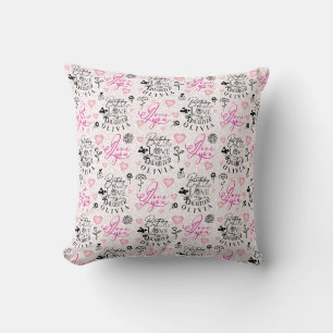 Daughter Birthday Calligraphy Custom Name Modern Throw Pillow
