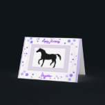 Daughter Birthday Card, Horse Card<br><div class="desc">Horse and pretty decoration,  customizable,  add your words.</div>