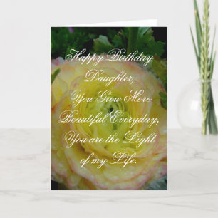 Daughter Birthday Card with Beautiful sentiment