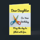 Daughter Birthday Paper Dolls Card<br><div class="desc">Colourful, birthday card with vintage paper dolls inside to cut out, is featured on this greeting card. Front of card reads, "Dear Daughter On Your Birthday May the day be filled with fun". And inside of card reads, "After your Birthday enjoy cutting out these paper dolls! Much love, Mom and...</div>