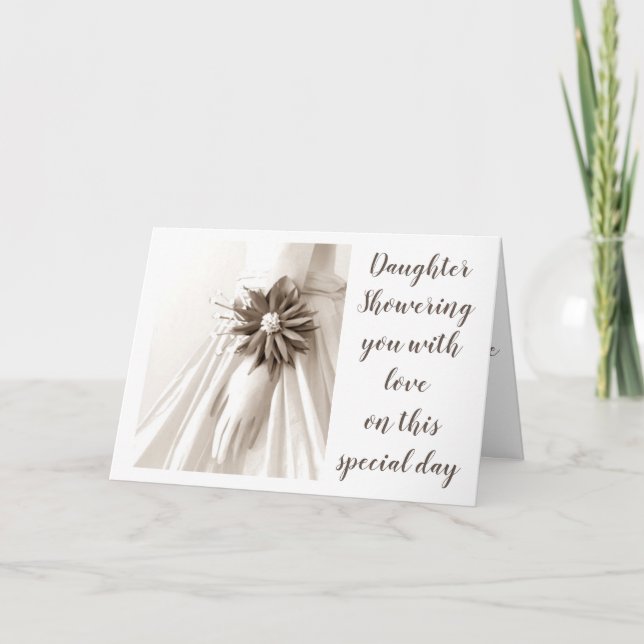 **DAUGHTER** BRIDAL SHOWER - SHOWER LOVE TO YOU INVITATION (Front)