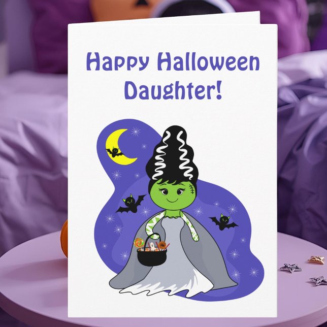 Daughter Bride of Frankenstein Halloween  Card (Creator Uploaded)