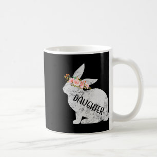 Daughter Bunny Matching Family Floral Bunny Rabbit Coffee Mug