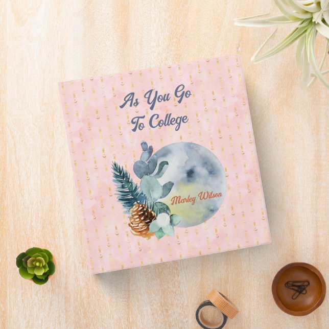 Daughter Celestial Pink As You Go To College Binder (In Situ)