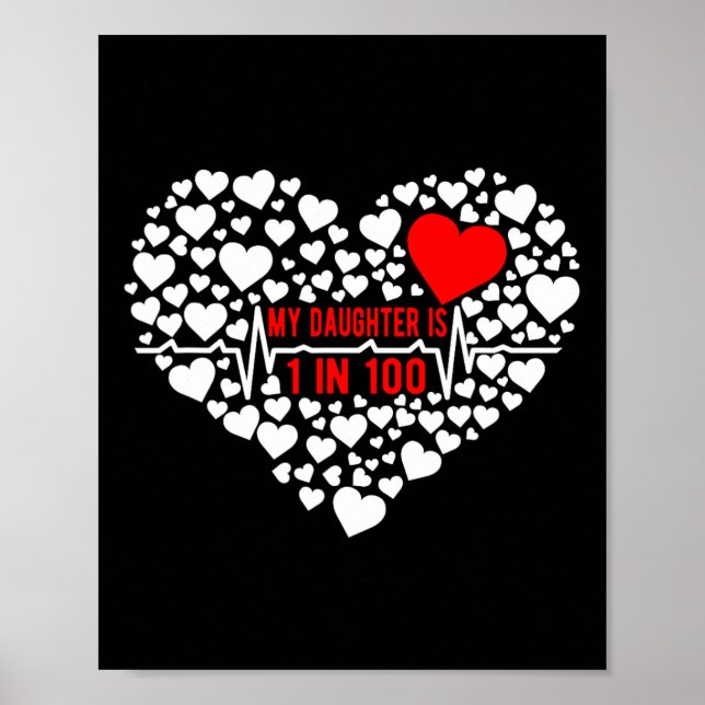 Daughter Chd Warrior Mom Congenital Heart Disease  Poster (Front)
