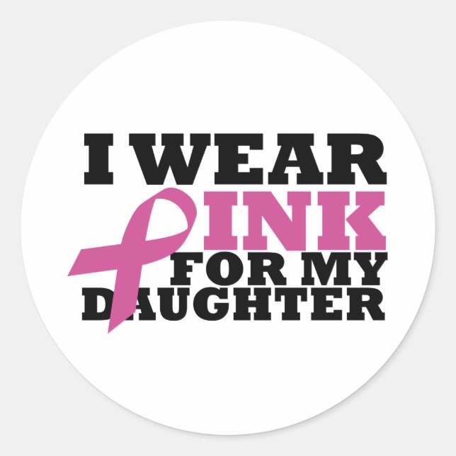 daughter classic round sticker (Front)