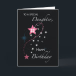 Daughter Custom Age 32nd Birthday Star Pink Card<br><div class="desc">This card would be perfect to give to a daughter celebrating her birthday. You can customize the front of this for any age you want. So if you have a daughter celebrating a birthday soon then this card is the one for her. Order your copy of this today!</div>