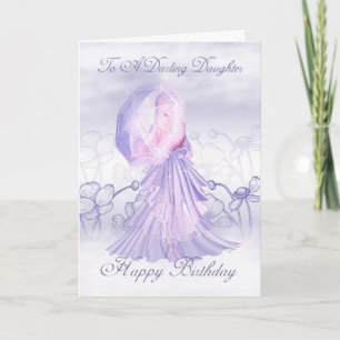 Daughter Cute Feminine Birthday Card