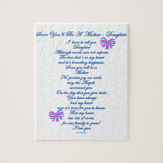 Daughter Expecting 1st Baby Jigsaw Puzzle (Vertical)