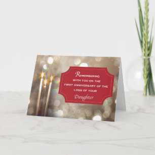 Daughter First Anniversary Remembrance Christmas Card