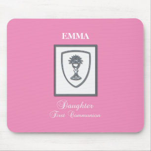 Daughter, First Communion Silver Chalice Mouse Pad