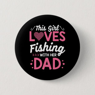 Daughter Fishing Shirt Dad Daughter Matching Fishi 2 Inch Round Button