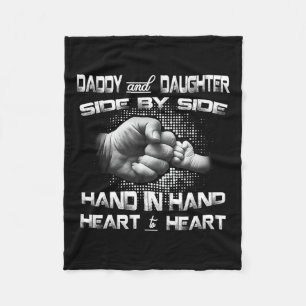 Daughter Fist Bump Matching Father's Day Best Dad  Fleece Blanket